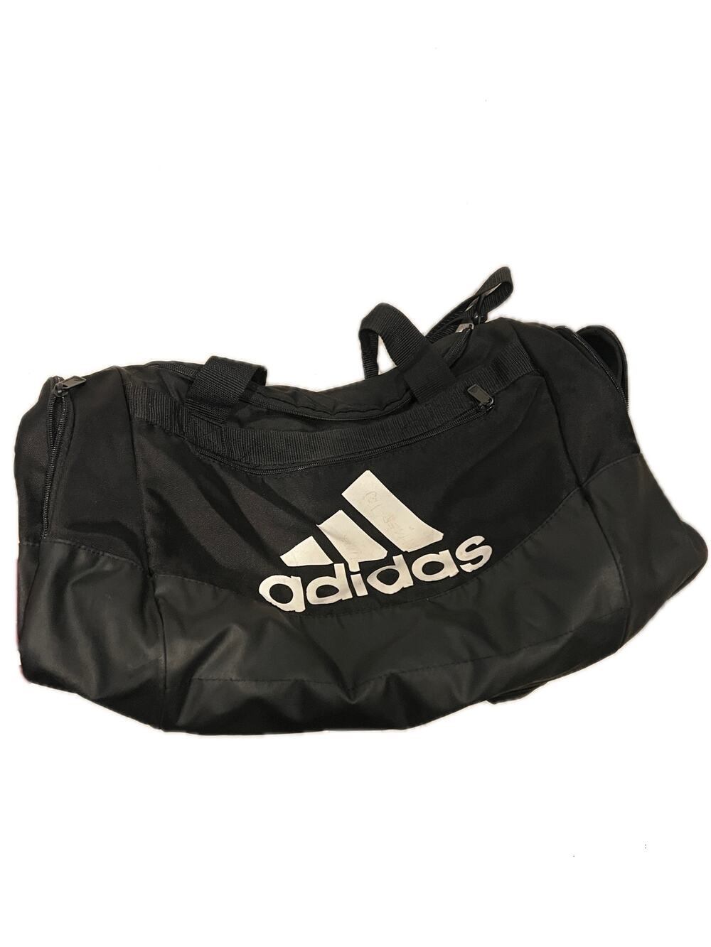 Adidas Defender Small White Black Gym Bag 18"x10"x10"